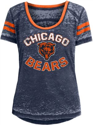 Dick's Sporting Goods '47 Women's Chicago Cubs Navy Glitter Rival V-Neck  T-Shirt