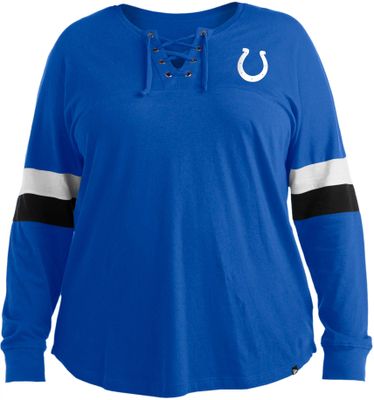 New Era Women's Indianapolis Colts Color Block Grey T-Shirt