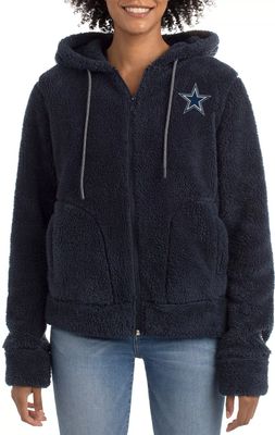 Dallas Cowboys New Era Women's Tie Dye Fleece Full-Zip Hoodie - Navy