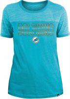 Dick's Sporting Goods New Era Apparel Women's Miami Dolphins Space Dye Foil  Aqua T-Shirt