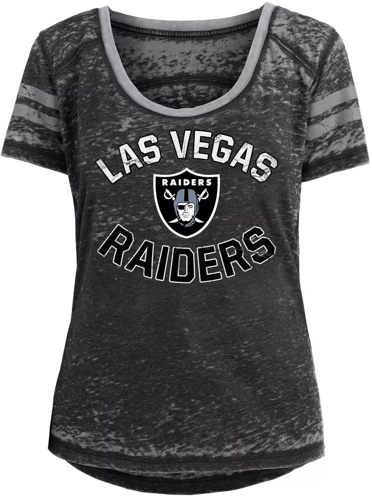 Official New Era Las Vegas Raiders NFL Distressed Logo Button Up