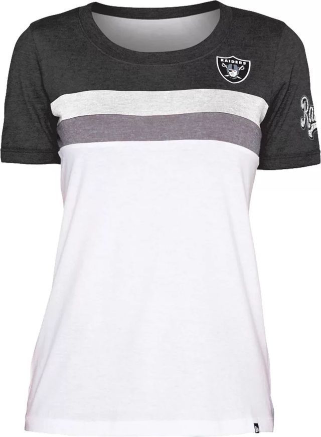 Dick's Sporting Goods New Era Women's Las Vegas Raiders Colorblock White T- Shirt