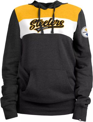 Women's New Era Black Pittsburgh Steelers Crop Long Sleeve T-Shirt