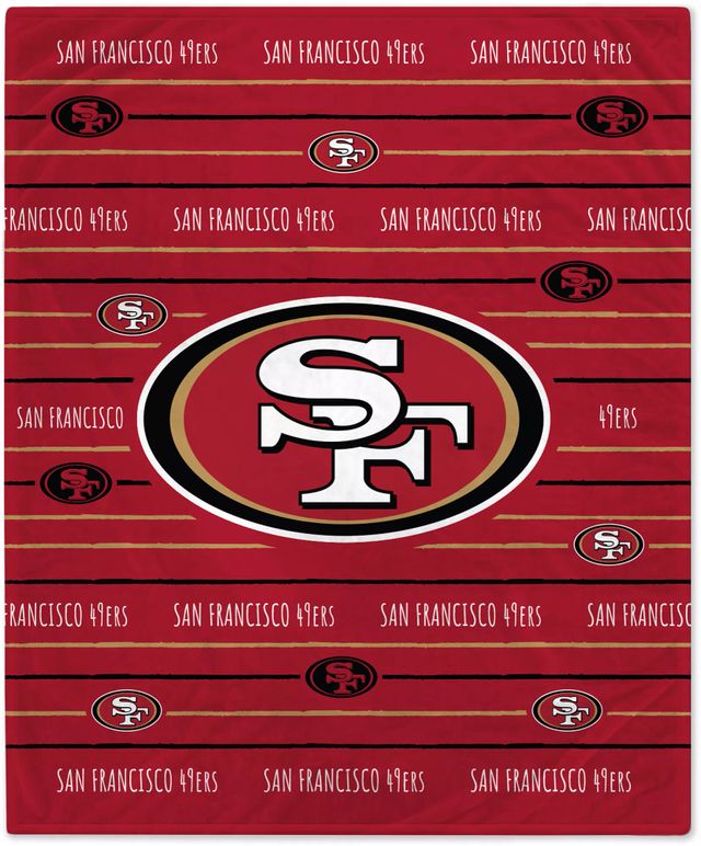 San Francisco 49ers NFL Big Logo Team Stripe Horizontal Flag