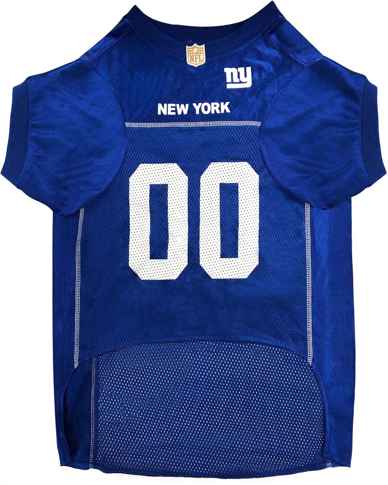 Pets First New York Giants NFL Mesh Jersey, Large, Blue