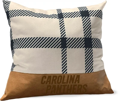 Pegasus Sports Carolina Panthers Faux Leather Pillow