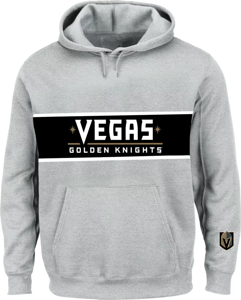 NHL Big & Tall Vegas Golden Knights Wordmark Frame Grey Pullover Hoodie