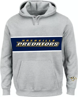 NHL Big & Tall Nashville Predators Wordmark Frame Grey Pullover Hoodie