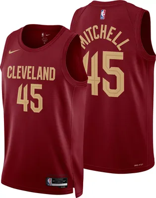 Nike Men's Cleveland Cavaliers Donovan Mitchell #45 Red Dri-FIT Swingman Jersey