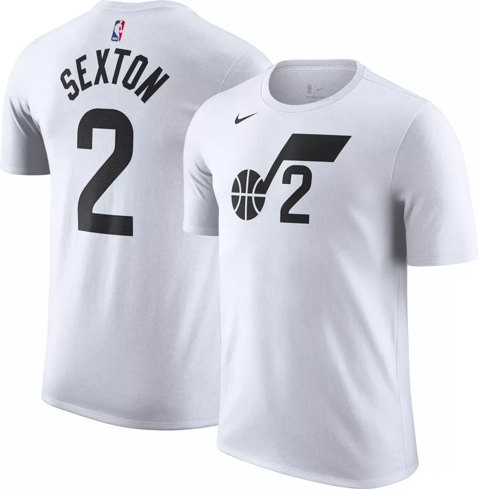 Nike Men's Utah Jazz Collin Sexton #2 Black T-Shirt