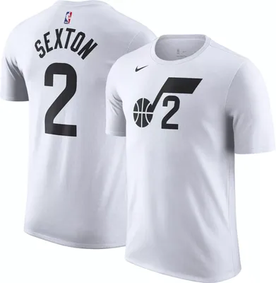 Nike Men's Utah Jazz Collin Sexton #2 Black T-Shirt