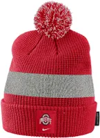 Nike Ohio State Buckeyes Scarlet Football Sideline Cuffed Pom Beanie