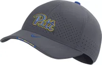 Nike Men's Pitt Panthers Grey AeroBill Swoosh Flex Classic99 Football Sideline Hat