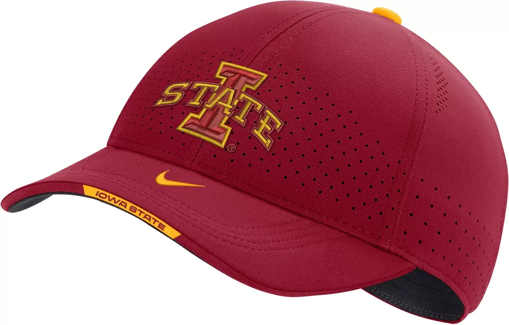 Nike Men's Iowa State Cyclones Cardinal AeroBill Swoosh Flex Classic99 Football Sideline Hat