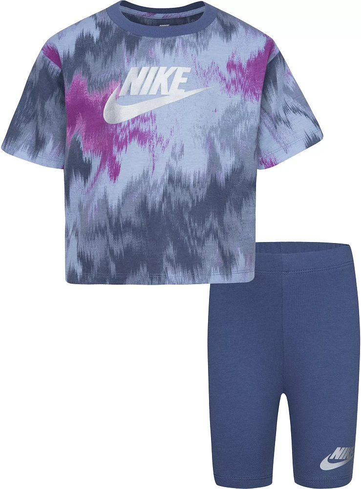 Nike Little Girls' Digi Dye Bike Short Set