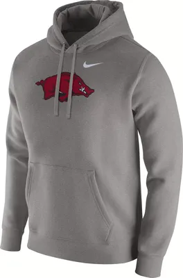 Nike Men's Arkansas Razorbacks Grey Club Fleece Pullover Hoodie