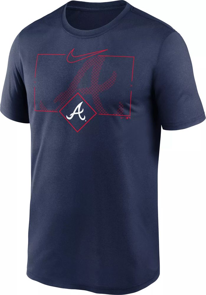 Dick's Sporting Goods Nike Men's Atlanta Braves Navy Legend T-Shirt