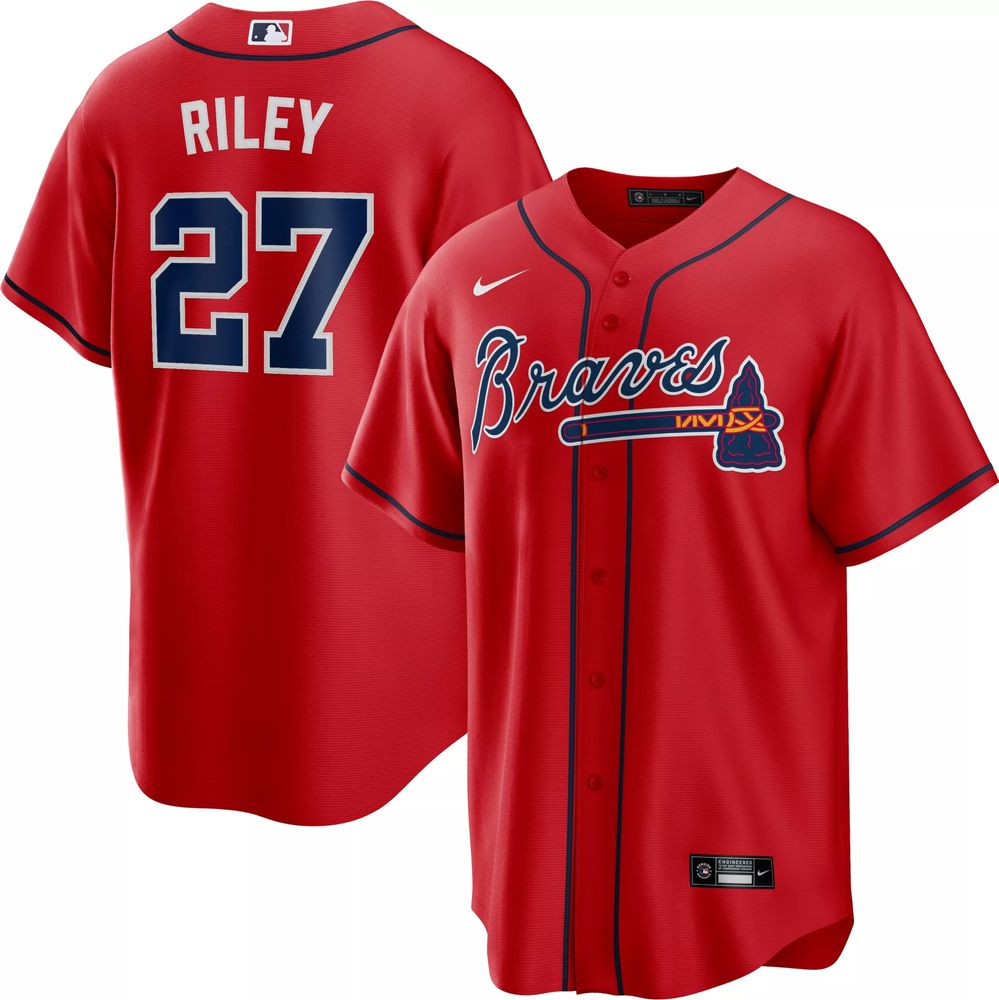 Dick's Sporting Goods Nike Men's Atlanta Braves Austin Riley #27 Red Cool  Base Alternate Jersey