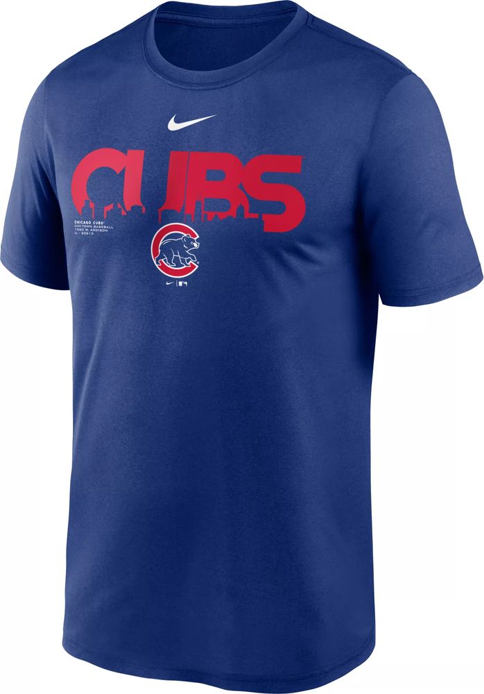 Dick's Sporting Goods Nike Men's Chicago Cubs Blue Legend T-Shirt