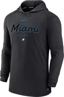 Nike Men's Miami Marlins Black Authentic Collection Dri-FIT Hoodie