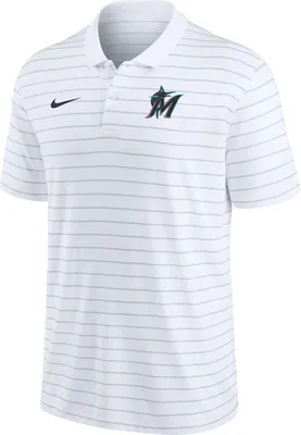 Nike Men's Miami Marlins White Authentic Collection Victory Polo