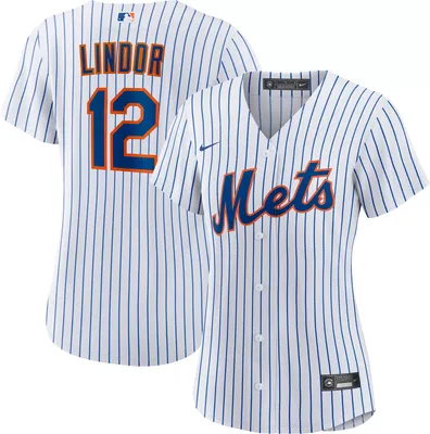 Nike Women's New York Mets Francisco Lindor #12 White Cool Base Jersey