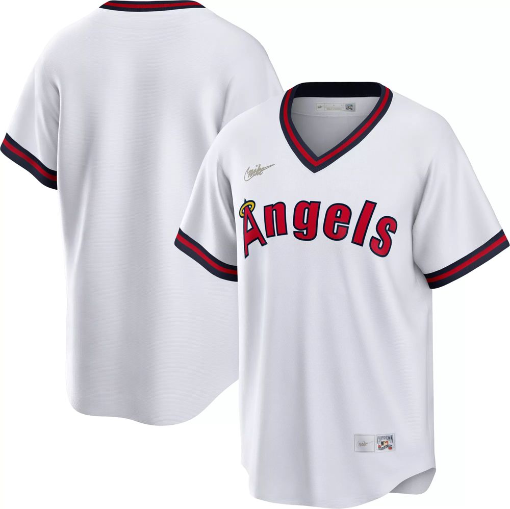 Dick's Sporting Goods Nike Men's Los Angeles Angels Cooperstown White Cool  Base Jersey