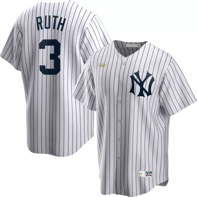 Nike Men's New York Yankees Babe Ruth #3 White Cool Base Jersey