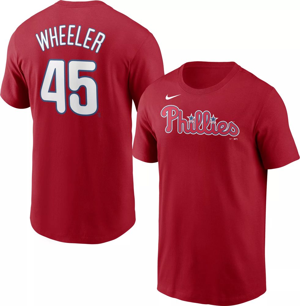 Dick's Sporting Goods Nike Men's Philadelphia Phillies Zack Wheeler #45 Red  T-Shirt