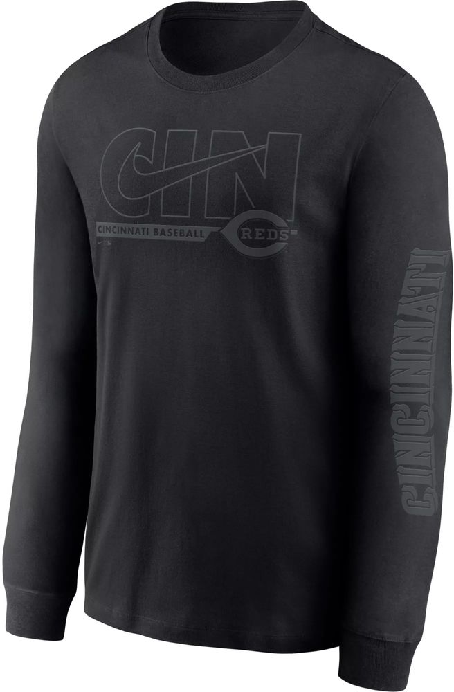 Dick's Sporting Goods Nike Men's Cincinnati Reds Black Local Long Sleeve T- Shirt