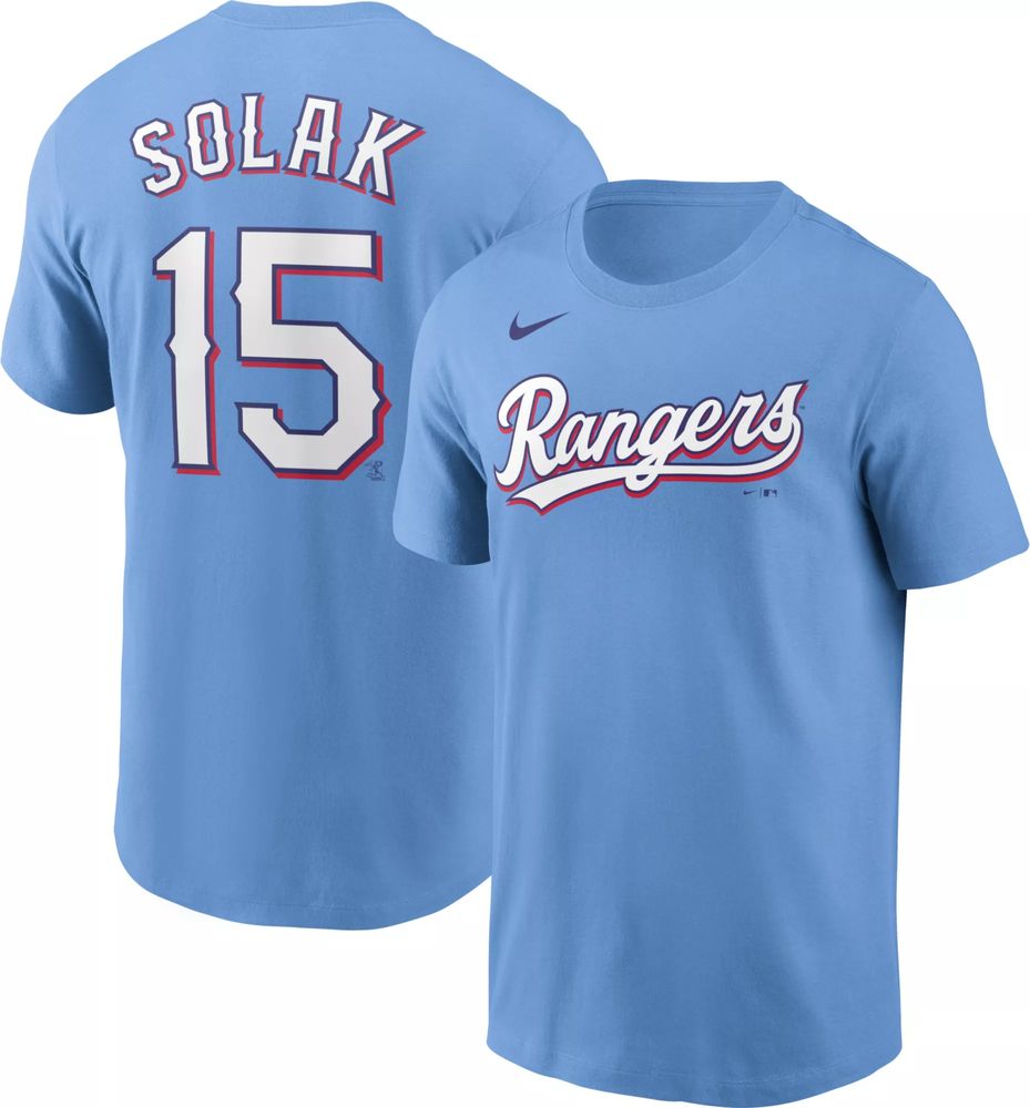 Dick's Sporting Goods Nike Men's Texas Rangers Nick Solak #15 Blue T-Shirt