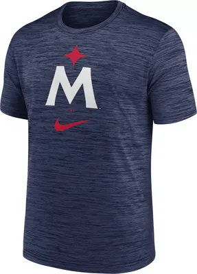 Nike Men's Minnesota Twins Navy Logo Velocity T-Shirt