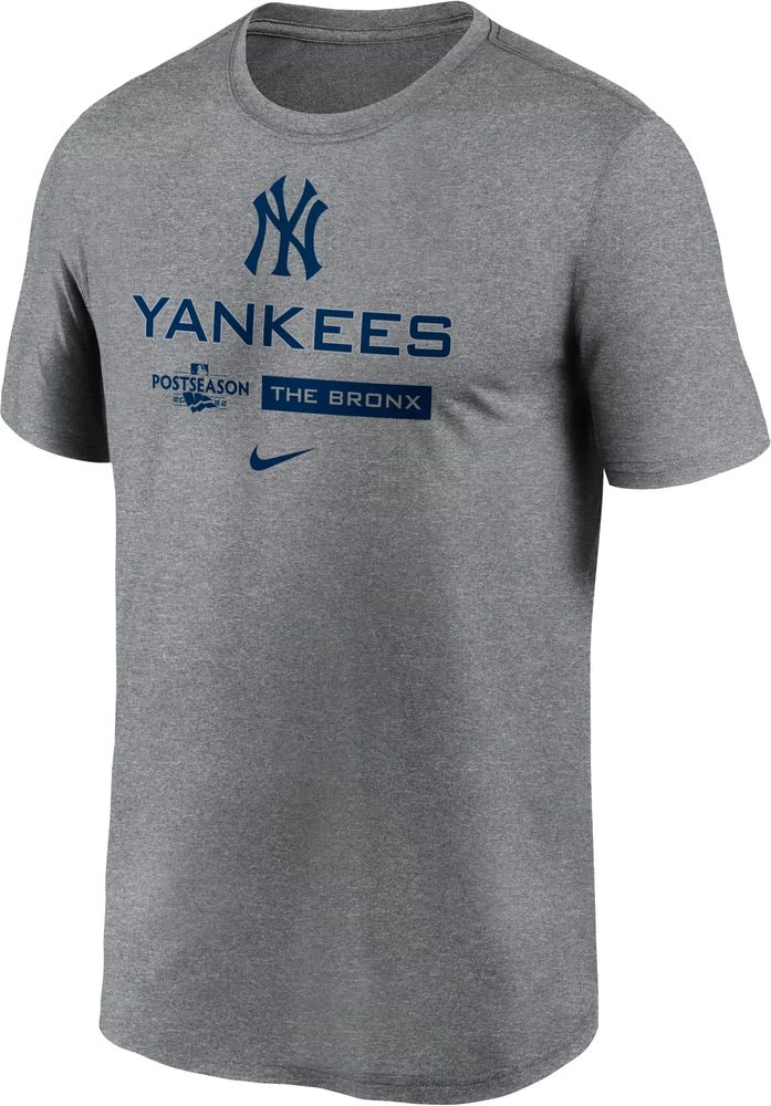 Nike Men's New York Yankees 2022 Postseason Participant Authentic  Collection Dugout Gray T-Shirt