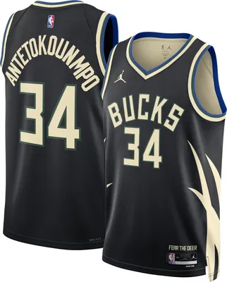 Nike Men's Milwaukee Bucks Giannis Antetokounmpo #34 Black Dri-FIT Swingman Jersey