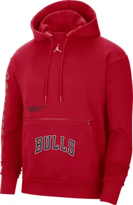 Nike Men's Chicago Bulls Red Fleece Courtside Statement Hoodie