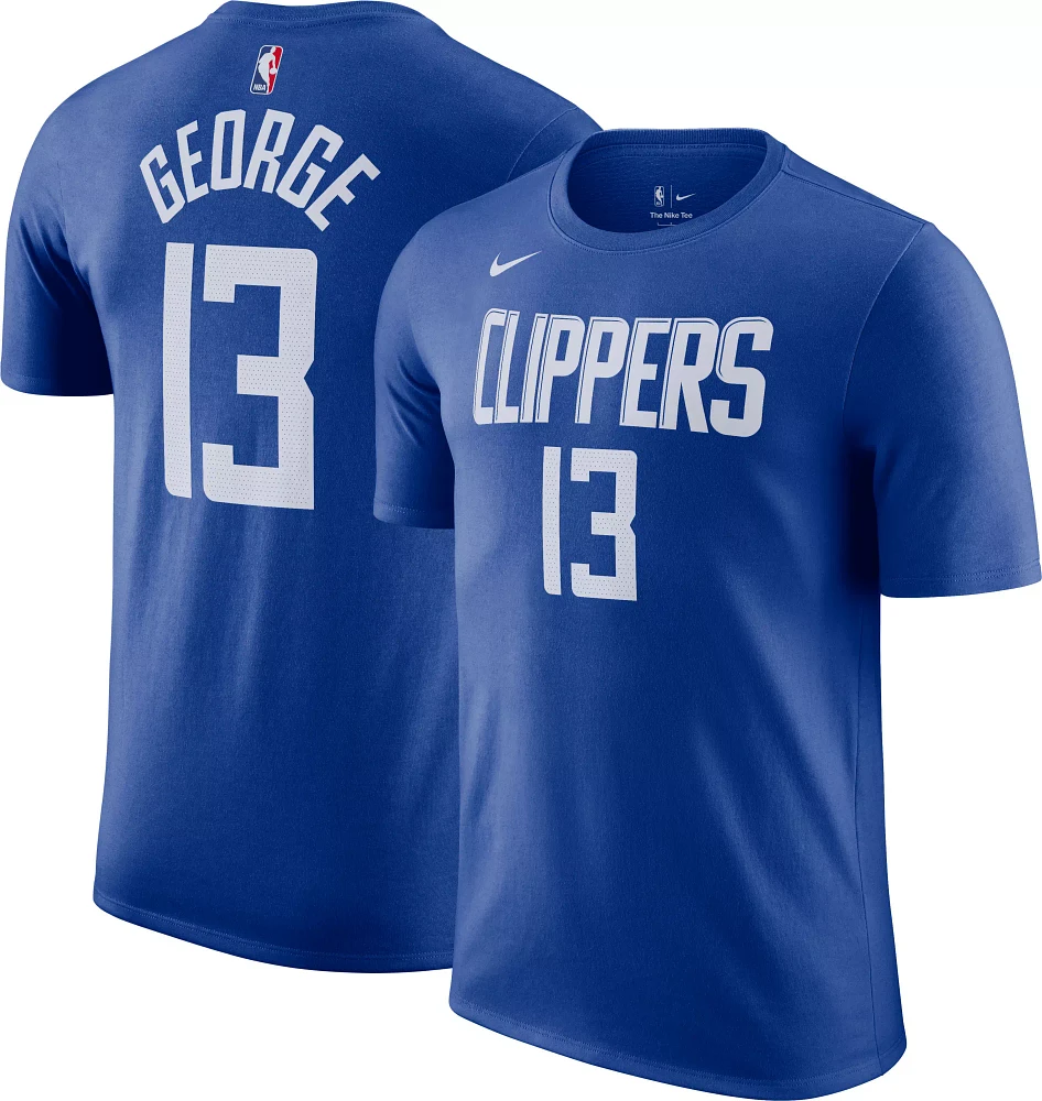 Nike Men's Los Angeles Clippers Paul George #13 Blue T-Shirt