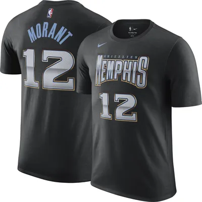 Nike Men's 2022-23 City Edition Memphis Grizzlies Ja Morant #12 Black Cotton T-Shirt