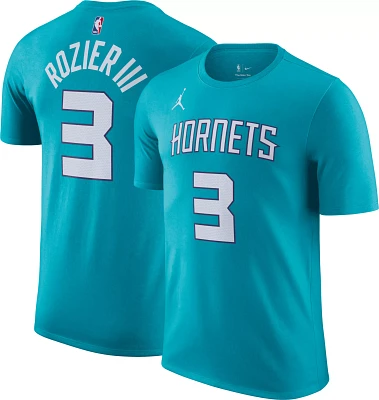 Nike Men's Charlotte Hornets Terry Rozier #3 Teal T-Shirt