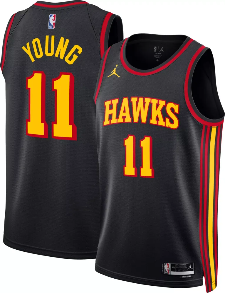 Jordan Men's Atlanta Hawks Trae Young #11 Black Dri-FIT Swingman Jersey