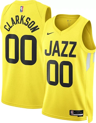 Nike Men's Utah Jazz Jordan Clarkson #0 Yellow Dri-FIT Swingman Jersey