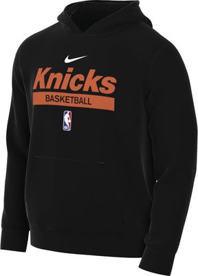 Nike Men's New York Knicks Black Dri-Fit Spotlight Pullover Hoodie