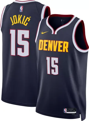 Nike Men's Denver Nuggets Nikola Jokic #15 Navy Dri-FIT Swingman Jersey