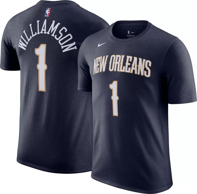 Nike Men's 2021-22 City Edition New Orleans Pelicans Zion Williamson #1 White T-Shirt, Medium