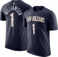 Nike Men's New Orleans Pelicans Zion Williamson #1 Navy T-Shirt