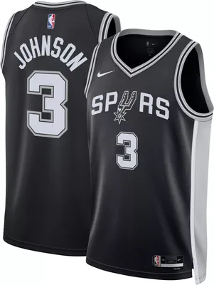 Nike Men's San Antonio Spurs Keldon Johnson #3 Black Dri-FIT Swingman Jersey