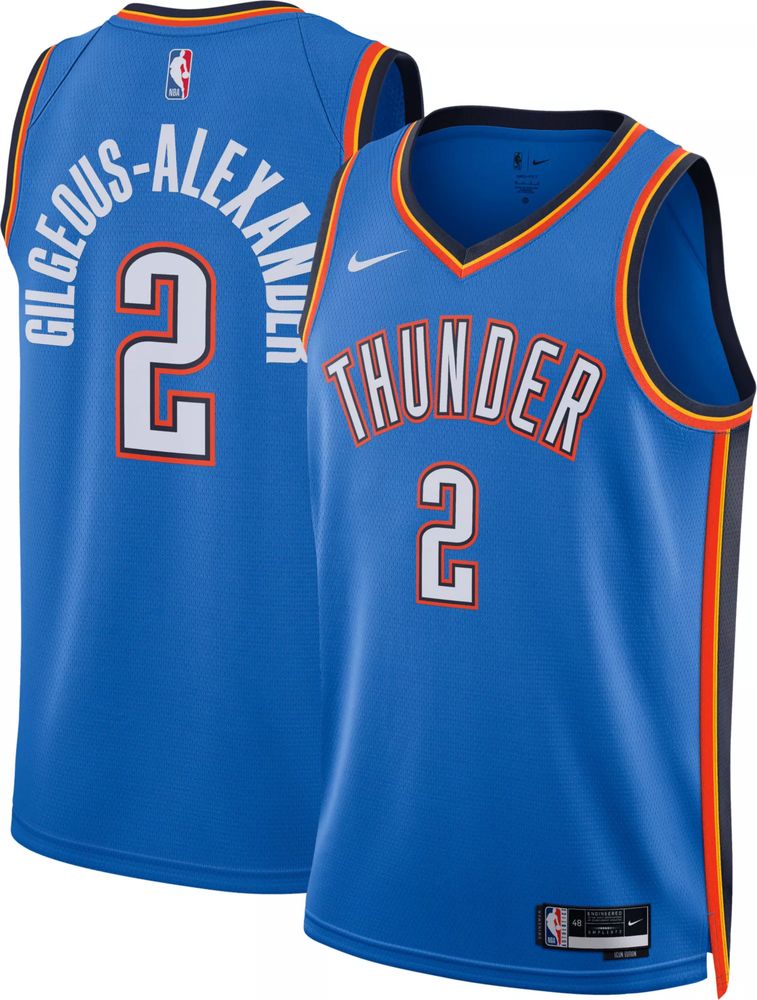 Dick's Sporting Goods Nike Men's Oklahoma City Thunder Shai  Gilgeous-Alexander #2 Blue Dri-FIT Swingman Jersey