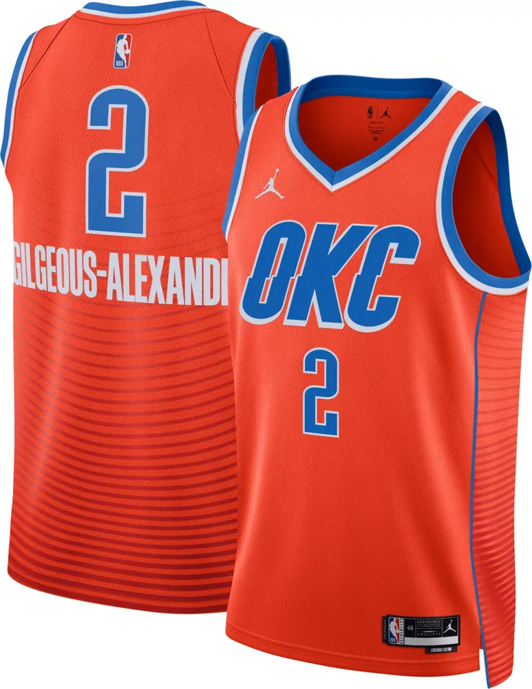 Jordan Men's Oklahoma City Thunder Shai Gilgeous-Alexander #2 Orange Dri-FIT Swingman Jersey