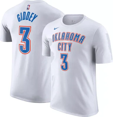 Nike Men's Oklahoma City Thunder Josh Giddey #3 White T-Shirt