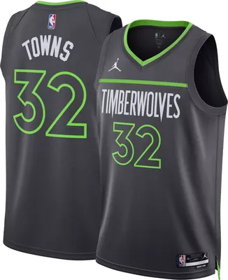 Jordan Men's Minnesota Timberwolves Karl-Anthony Towns #32 Grey Dri-FIT Swingman Jersey