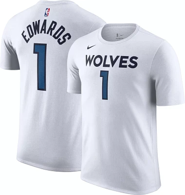 Nike Men's Minnesota Timberwolves Anthony Edwards #1 White T-Shirt